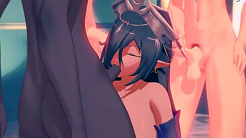 Anime Hentai In Kuroinus Olga Gets Herself A Bukkake Makeover