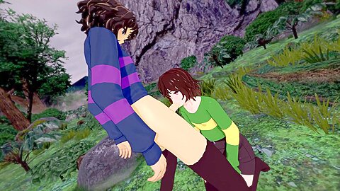 Femboys Frisk And Chara Undertale Porn With Car Toon