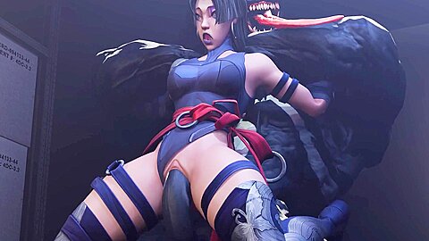 Psylocke X Venom Compilation With Car Toon