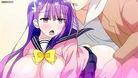 She has creampie sex in her swimsuit and then in her uniform in the entranceway.